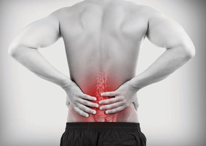dolor de espalda en la región lumbar
